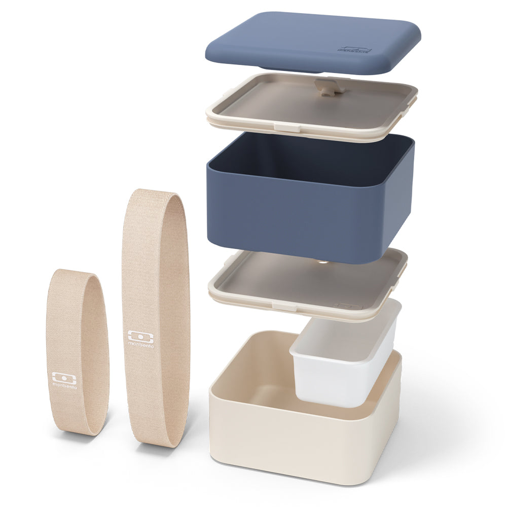 Monbento Mb Square Bento Box - Blue Natural V398-MO-13010060