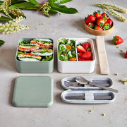 Monbento Mb Square Bento Box - Bi-Colour Green V398-MO-13010081