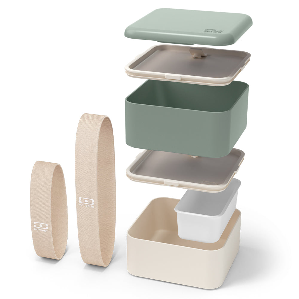 Monbento Mb Square Bento Box - Bi-Colour Green V398-MO-13010081