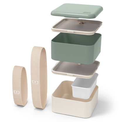 Monbento Mb Square Bento Box - Bi-Colour Green V398-MO-13010081