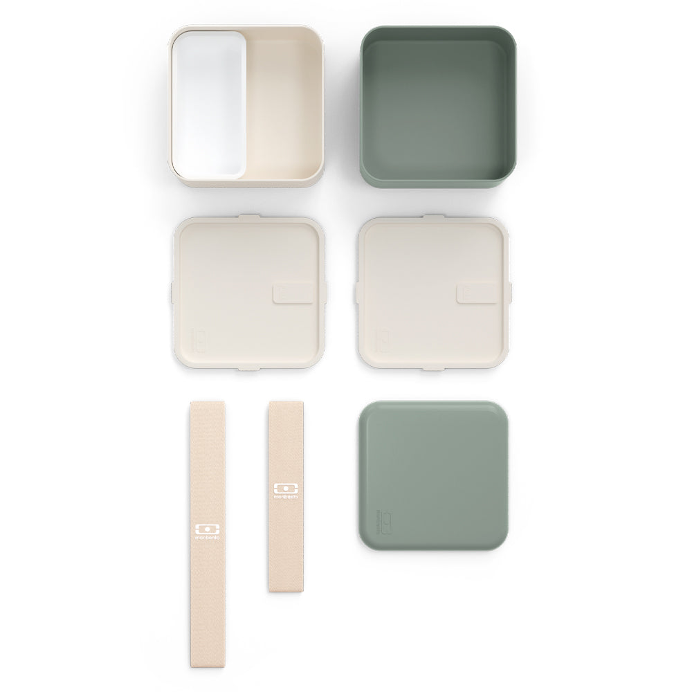 Monbento Mb Square Bento Box - Bi-Colour Green V398-MO-13010081