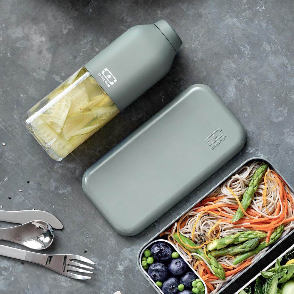 Monbento Mb Positive M Reusable Water Bottle - Green Natural V398-MO-15010044