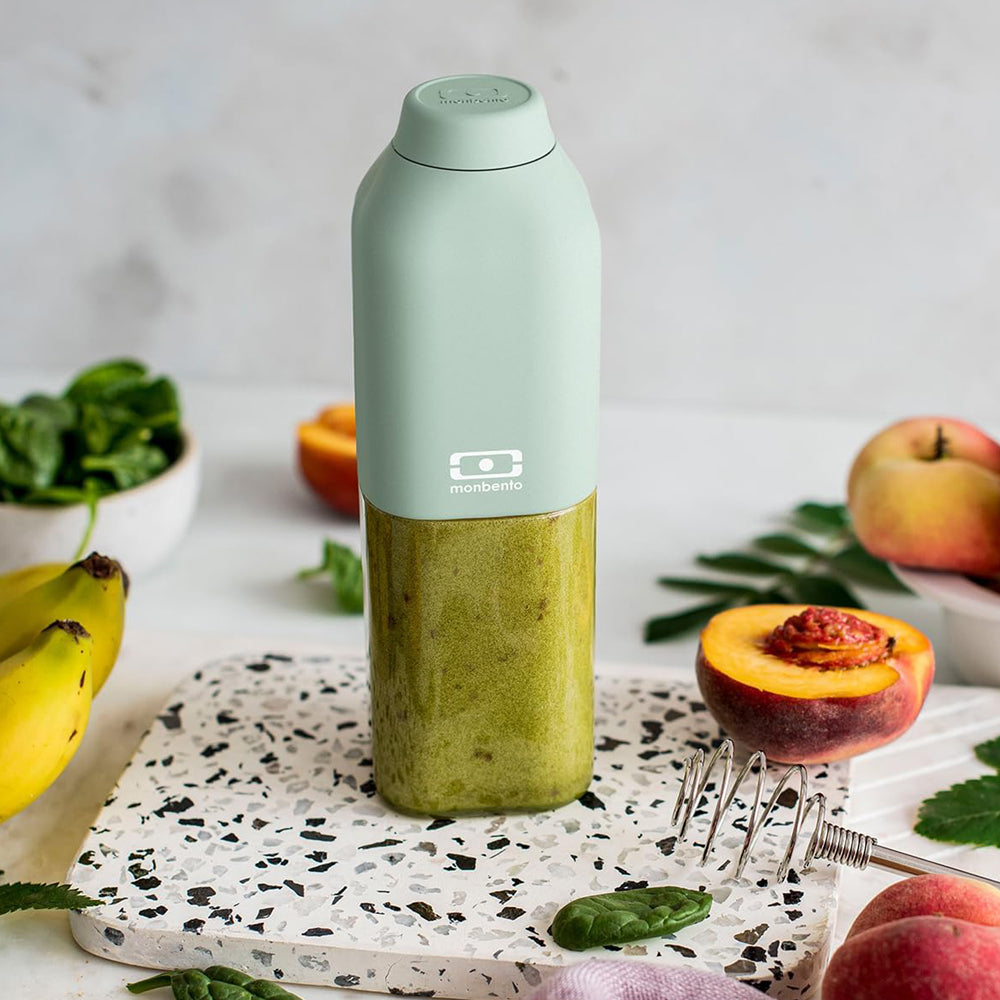 Monbento Mb Positive M Reusable Water Bottle - Green Natural V398-MO-15010044