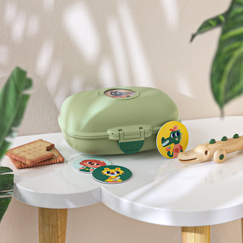 Monbento Mb Gram Kids Snack Box - Green Forest V398-MO-16010065