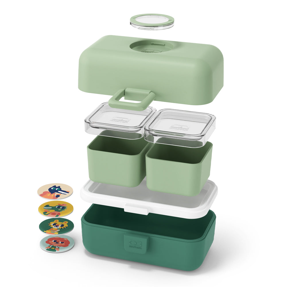 Monbento Mb Tresor Kids Bento Box - Green Forest V398-MO-17010065