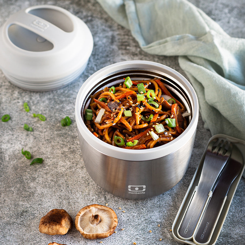 Monbento Mb Element Isolated Bento Box - Metallic Silver V398-MO-18273998