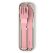 Monbento Mb Pocket Plastic Cutlery Set - Colour Pink Blush V398-MO-24050029