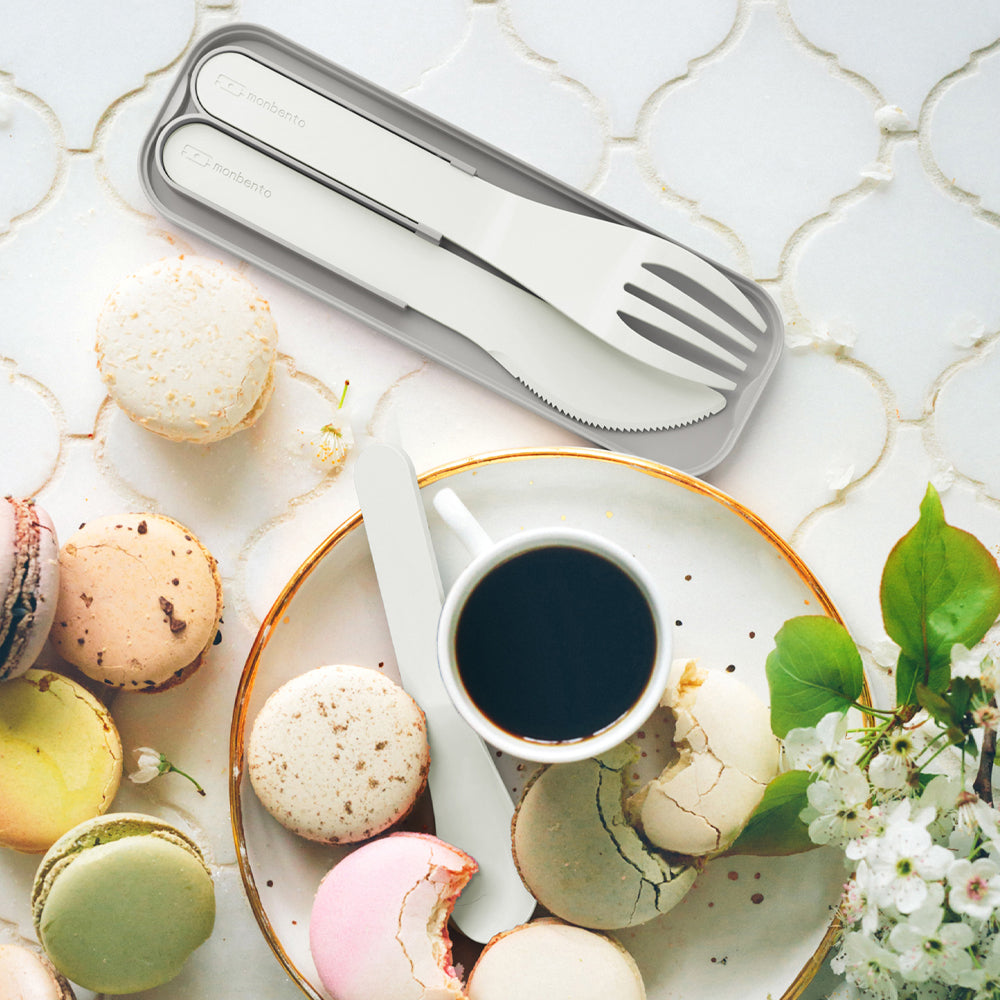 Monbento Mb Pocket Plastic Cutlery Set - Colour Natural V398-MO-24050046