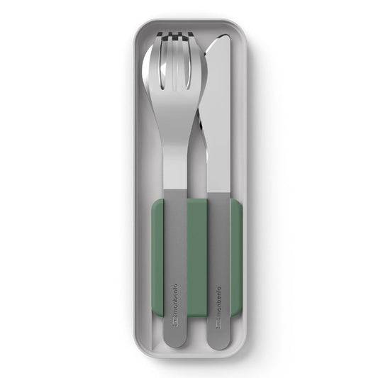 Monbento Mb Slim Box - Trio Knife - Green Natural V398-MO-50300044