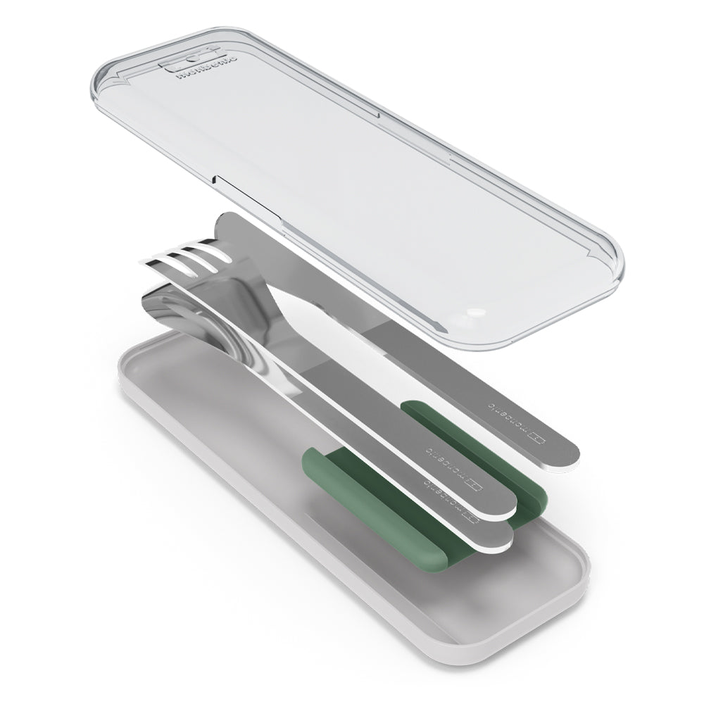 Monbento Mb Slim Box - Trio Knife - Green Natural V398-MO-50300044