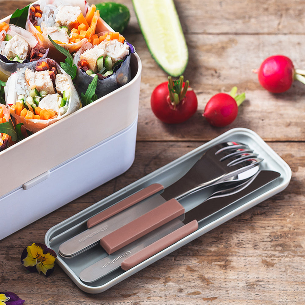 Monbento Mb Slim Box - Trio Knife - Rosa Moka V398-MO-50300067