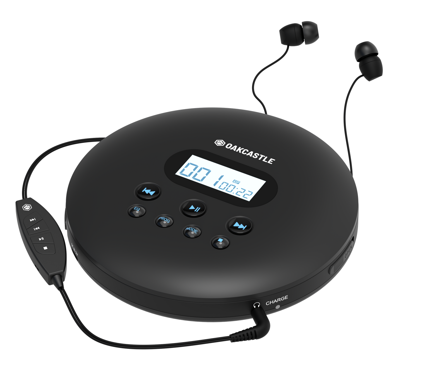 Majority Oakcastle CD100 Bluetooth Portable CD Player - Black V398-MY-1000000146