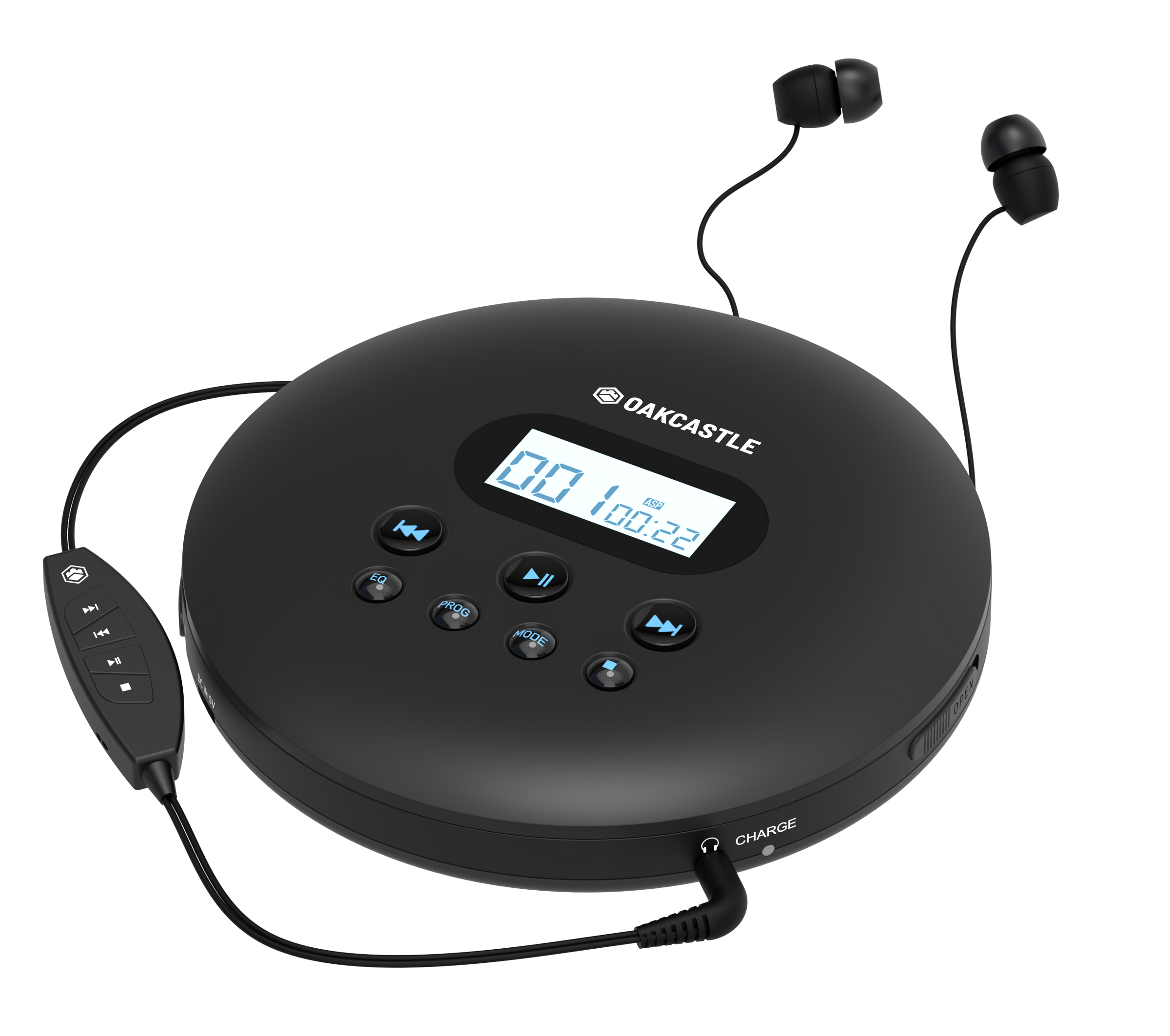 Majority Oakcastle CD100 Bluetooth Portable CD Player - Black V398-MY-1000000146