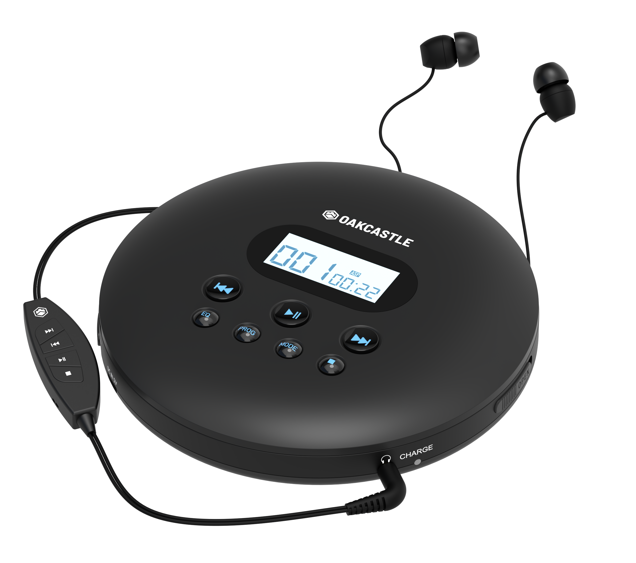 Majority Oakcastle CD100 Bluetooth Portable CD Player - Black V398-MY-1000000146
