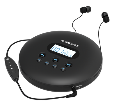 Majority Oakcastle CD100 Bluetooth Portable CD Player - Black V398-MY-1000000146