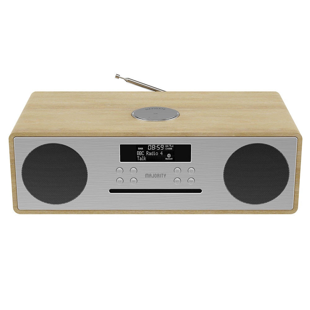Majority Oakington Bluetooth, DAB Radio & CD Player-Oak V398-MY-1000002728