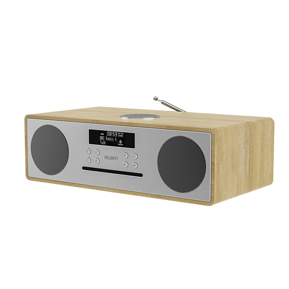 Majority Oakington Bluetooth, DAB Radio & CD Player-Oak V398-MY-1000002728
