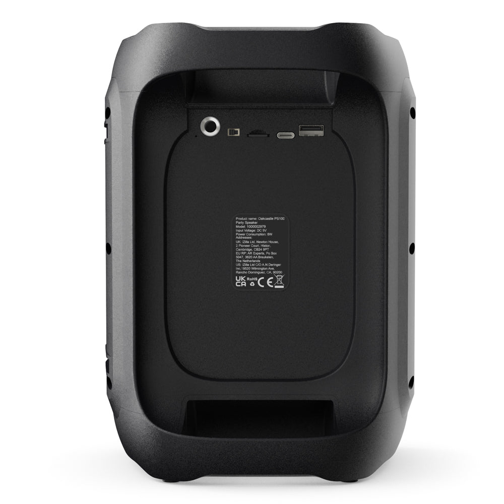 Majority PS100 - Party Speaker 40w Bluetooth Karaoke-DJ-Party-PA System - Black V398-MY-1000002979