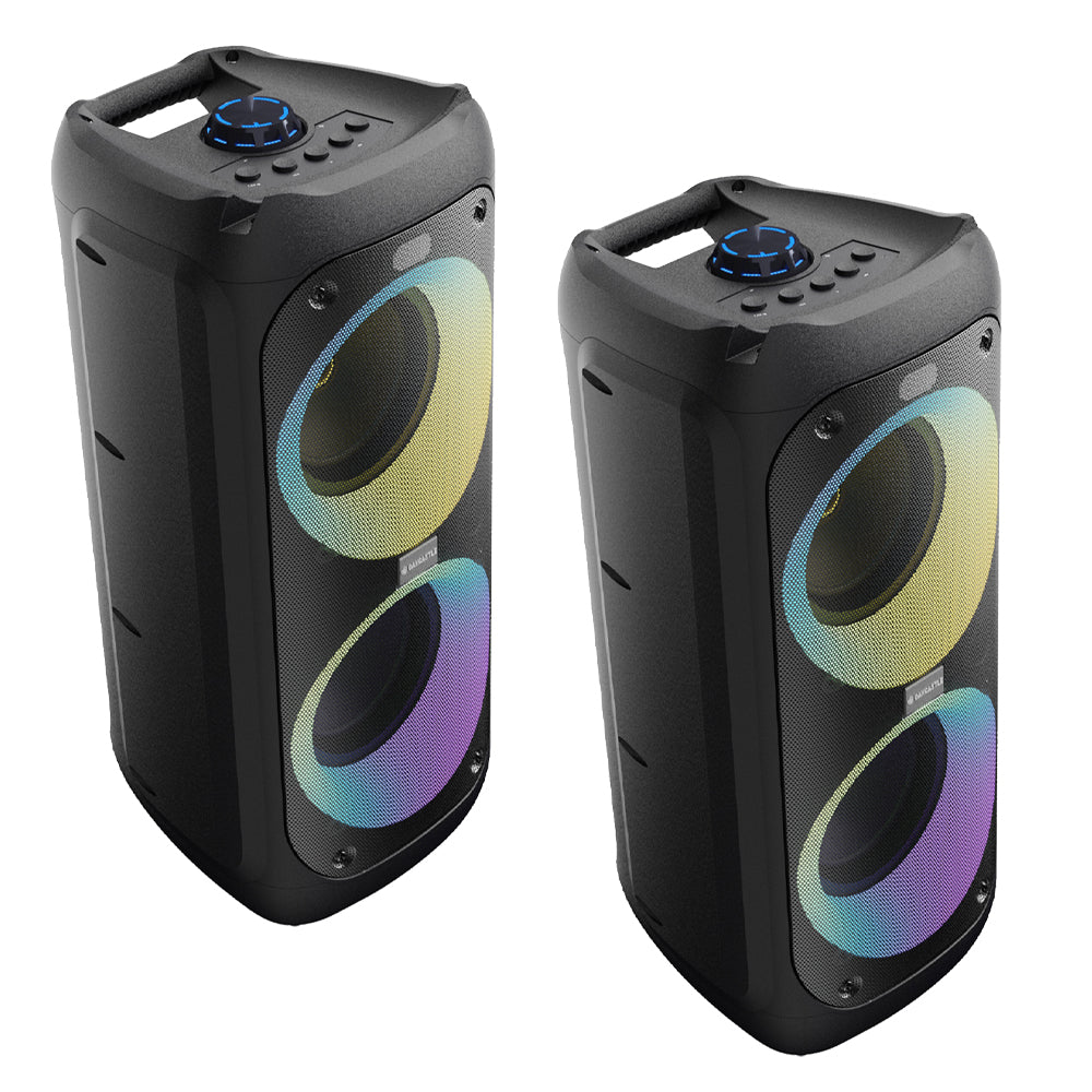 Majority PS200 -Bundled Party Speaker 100w Bluetooth Karaoke-DJ-Party-PA System - Black V398-MY-1000002980-2P