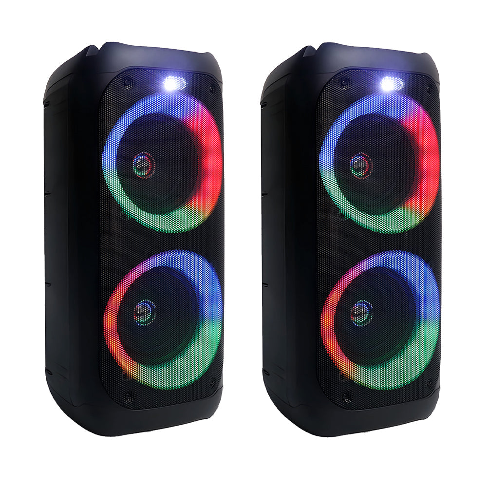 Majority PS200 -Bundled Party Speaker 100w Bluetooth Karaoke-DJ-Party-PA System - Black V398-MY-1000002980-2P