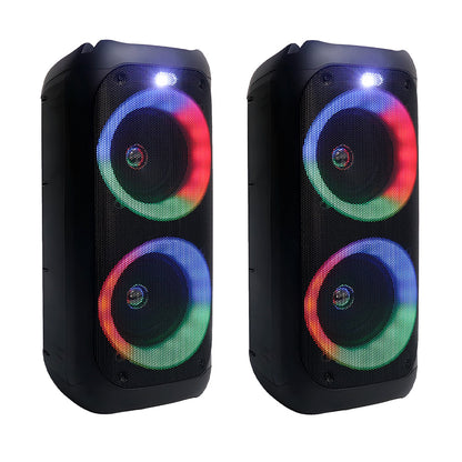 Majority PS200 -Bundled Party Speaker 100w Bluetooth Karaoke-DJ-Party-PA System - Black V398-MY-1000002980-2P