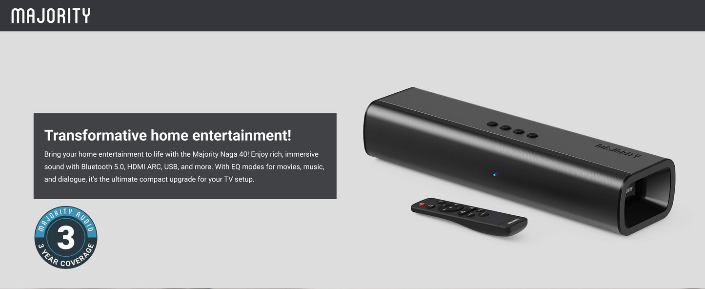 Majority Naga 40 Soundbar V398-MY-1000003027