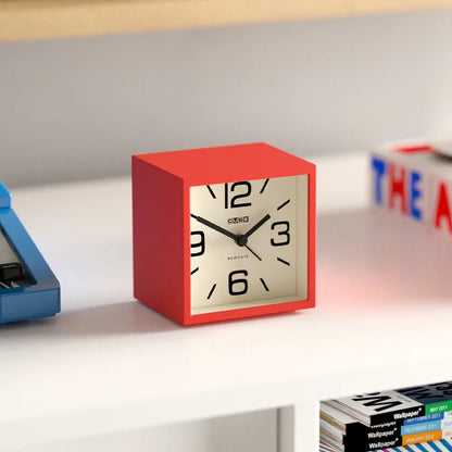 Newgate Cube Mantel Clock-Fire Engine Red V398-NG-ALMCUB252FER