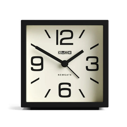 Newgate Cube Mantel Clock-Black V398-NG-ALMCUB252K