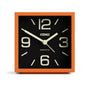 Newgate Cube Mantel Clock-Pumpkin Orange V398-NG-ALMCUB358PO