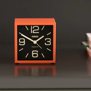 Newgate Cube Mantel Clock-Pumpkin Orange V398-NG-ALMCUB358PO