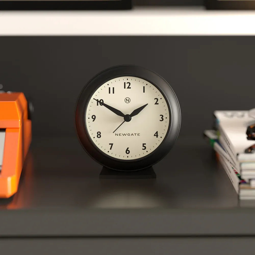 Newgate Pacific Mantel Clock-Black V398-NG-ALMPAC13K