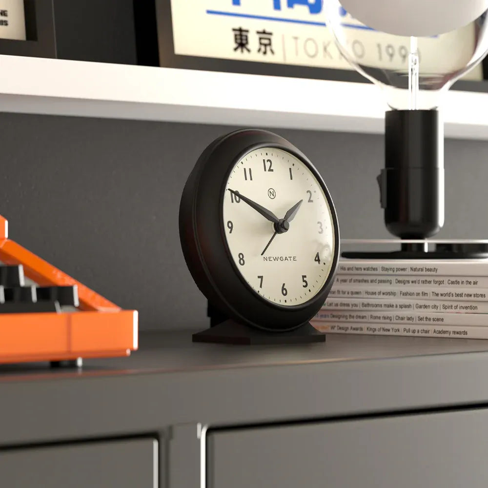 Newgate Pacific Mantel Clock-Black V398-NG-ALMPAC13K