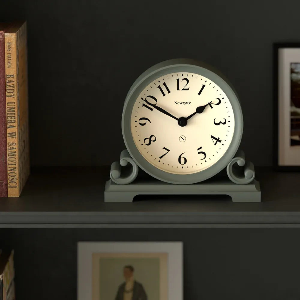 Newgate Divisadero Mantel Clock-Asparagus Green V398-NG-MANDIV183ASG