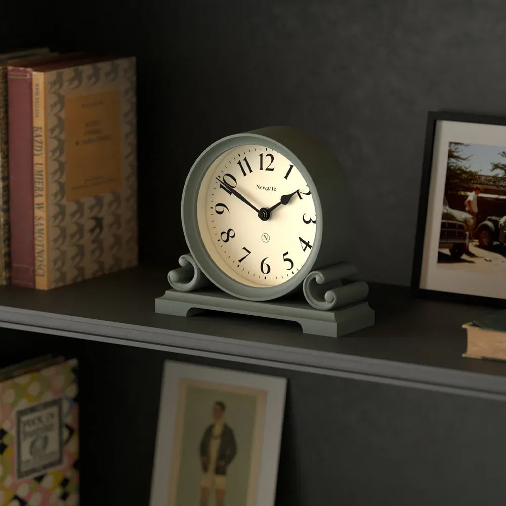 Newgate Divisadero Mantel Clock-Asparagus Green V398-NG-MANDIV183ASG