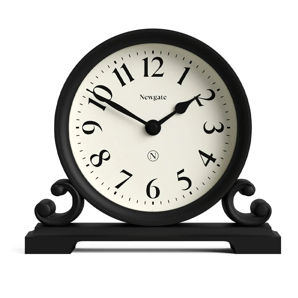 Newgate Divisadero Mantel Clock-Black V398-NG-MANDIV183K
