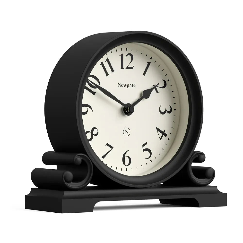 Newgate Divisadero Mantel Clock-Black V398-NG-MANDIV183K