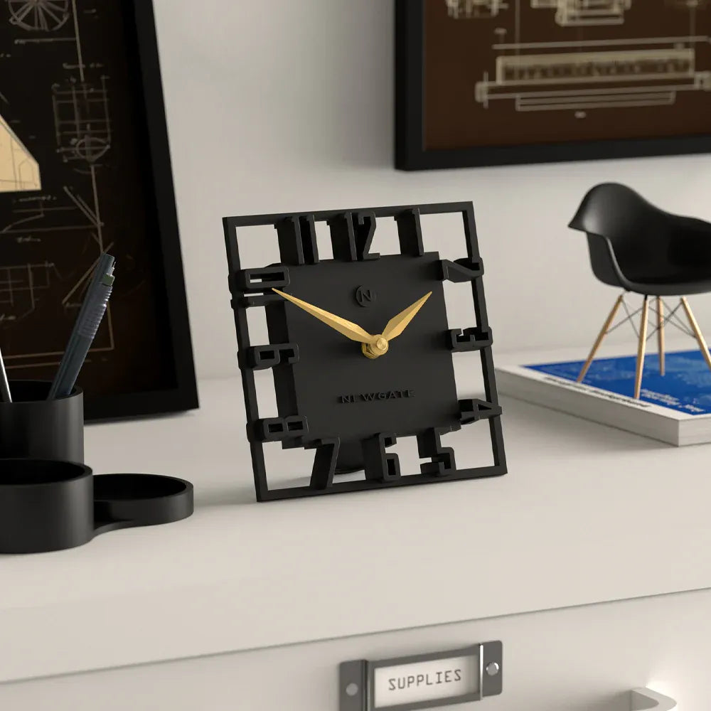Newgate Highline Mantel Clock-Black V398-NG-MANHIGHL-K
