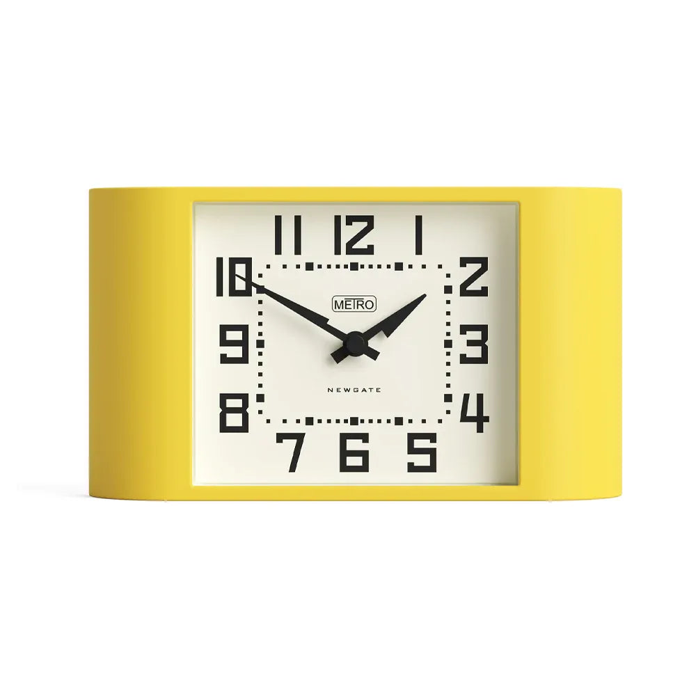 Newgate Mini Metro Mantel Clock-Yellow V398-NG-MANMMET3CY