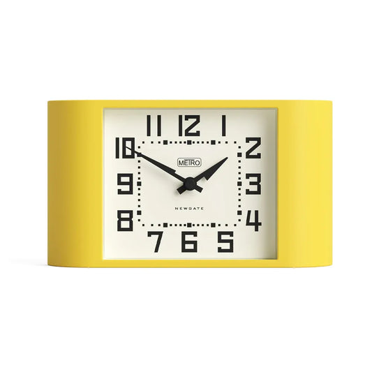 Newgate Mini Metro Mantel Clock-Yellow V398-NG-MANMMET3CY