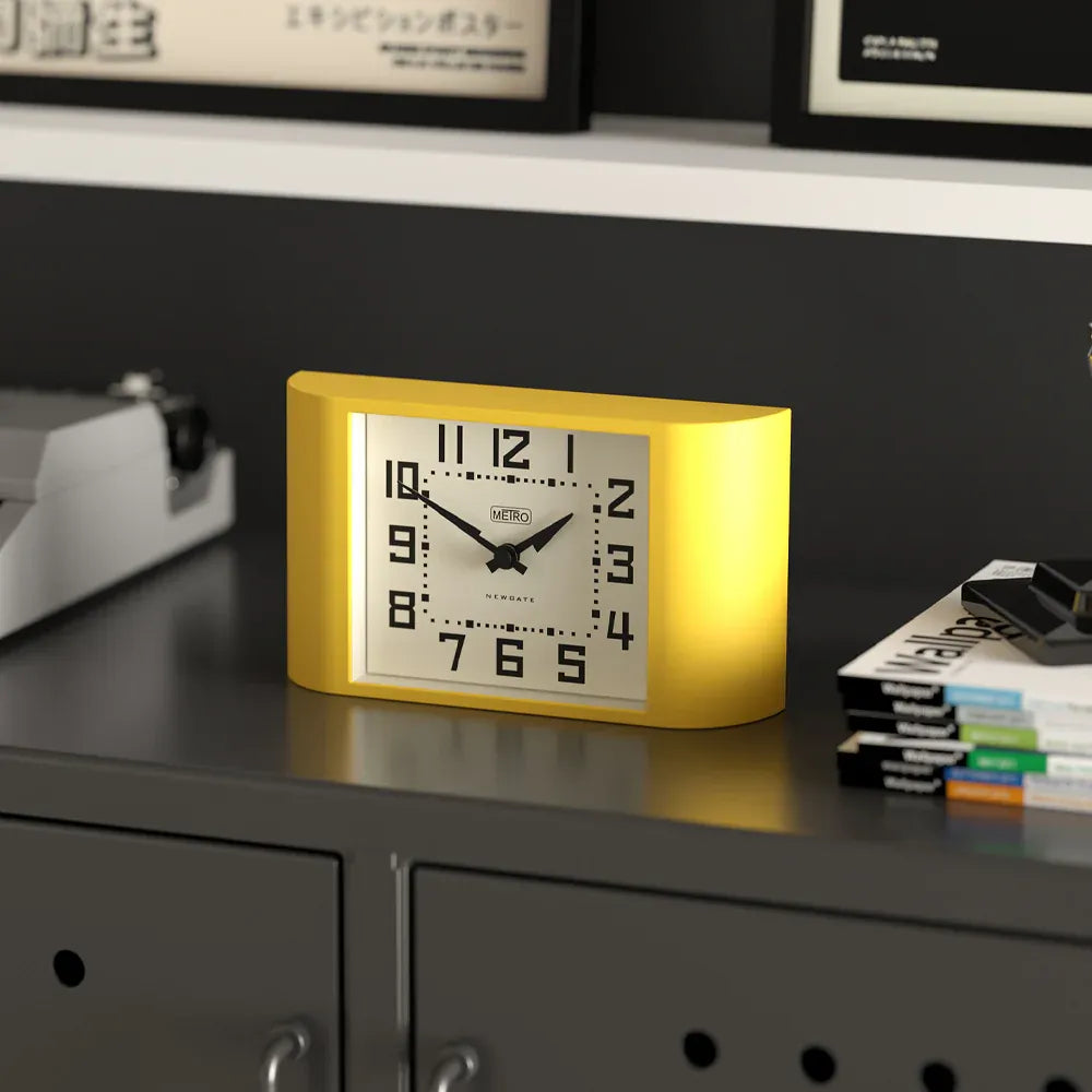 Newgate Mini Metro Mantel Clock-Yellow V398-NG-MANMMET3CY