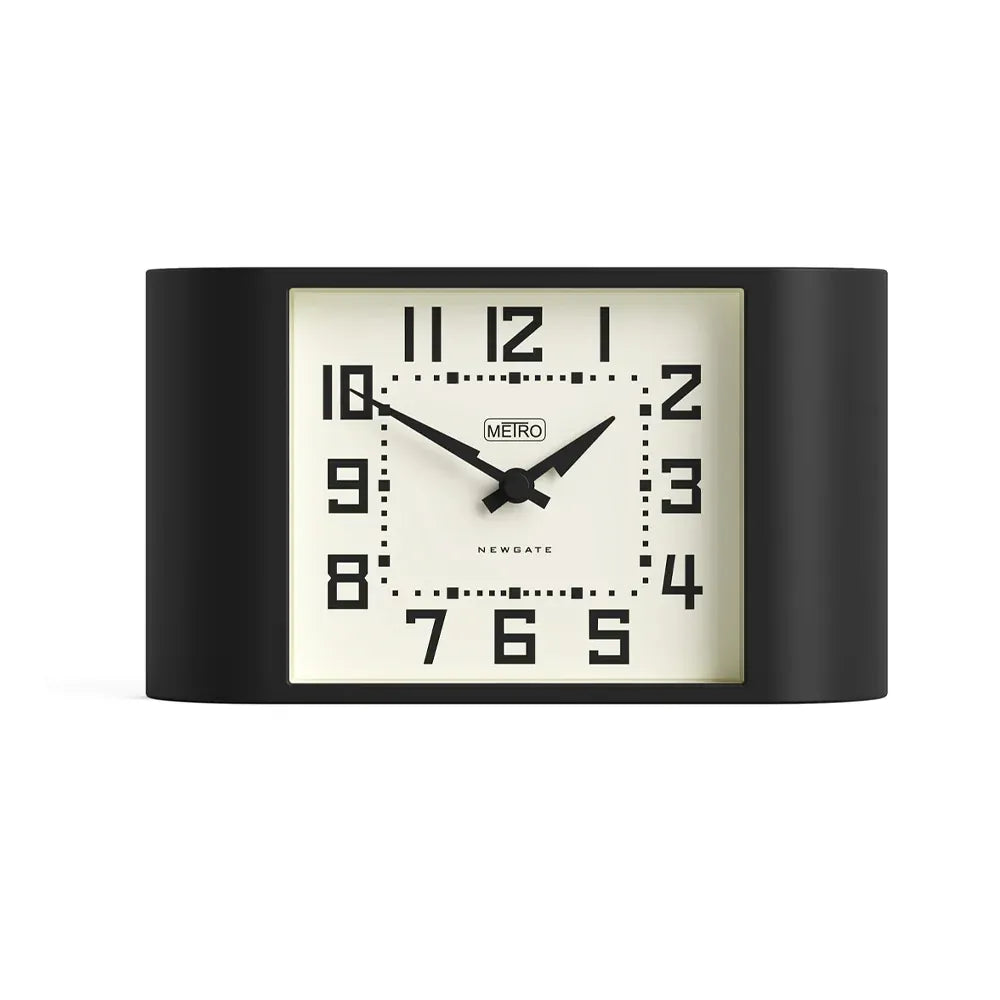 Newgate Mini Metro Mantel Clock-Black V398-NG-MANMMET3K