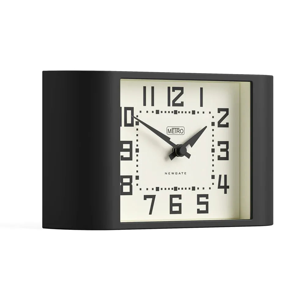 Newgate Mini Metro Mantel Clock-Black V398-NG-MANMMET3K