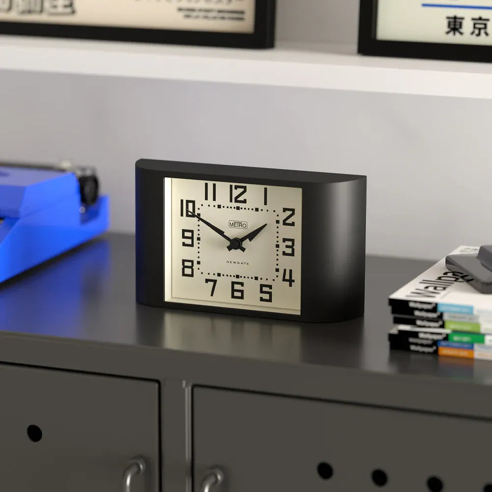 Newgate Mini Metro Mantel Clock-Black V398-NG-MANMMET3K