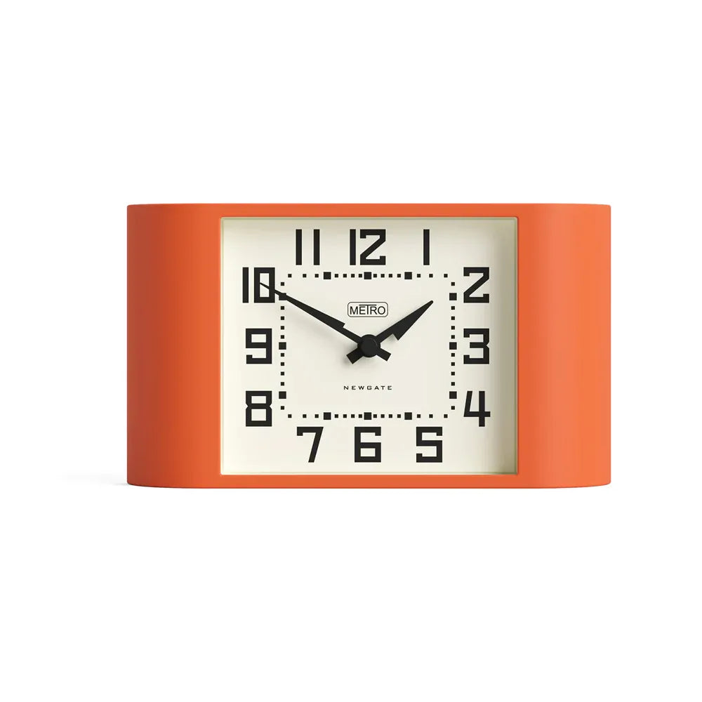 Newgate Mini Metro Mantel Clock-Pumpkin Orange V398-NG-MANMMET3PO