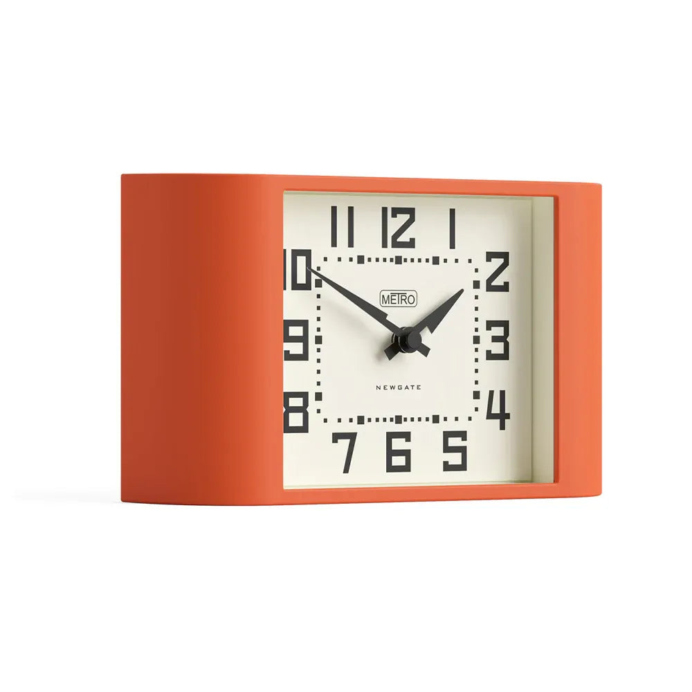 Newgate Mini Metro Mantel Clock-Pumpkin Orange V398-NG-MANMMET3PO