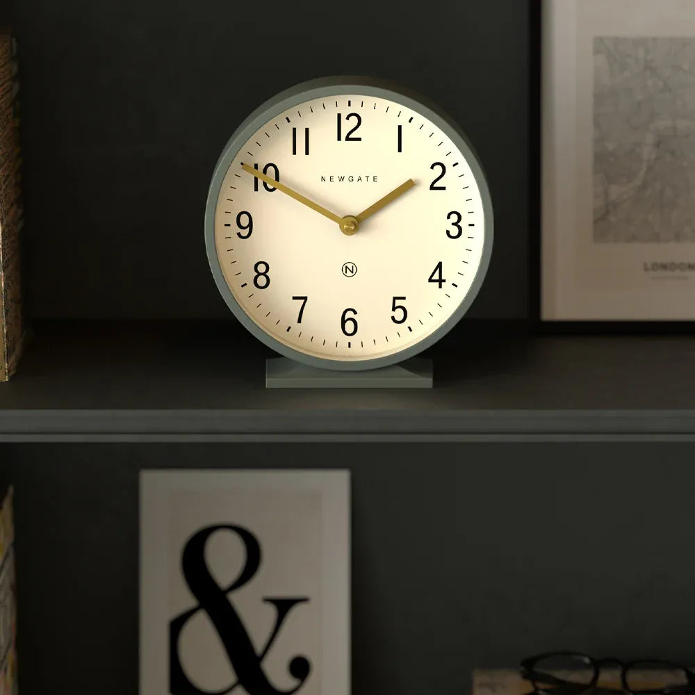 Newgate Q Mantel Clock-Asparagus Green V398-NG-MANQ371ASG