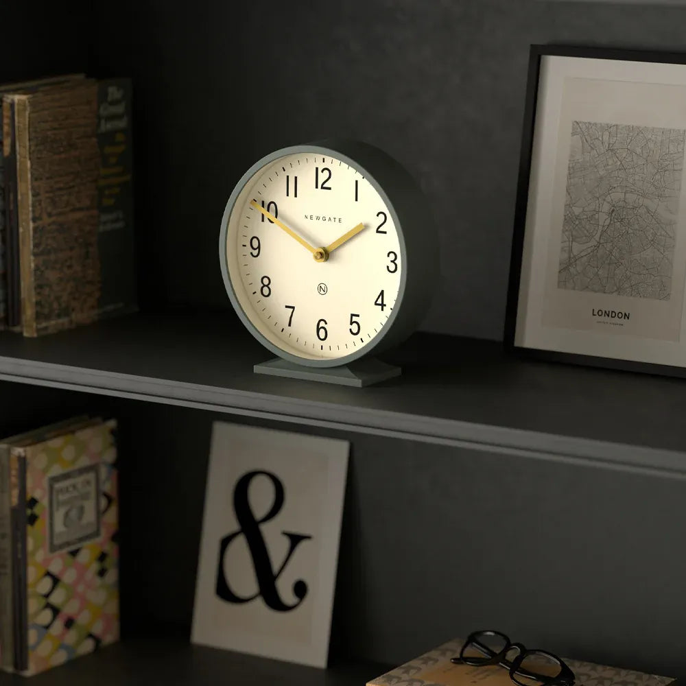 Newgate Q Mantel Clock-Asparagus Green V398-NG-MANQ371ASG