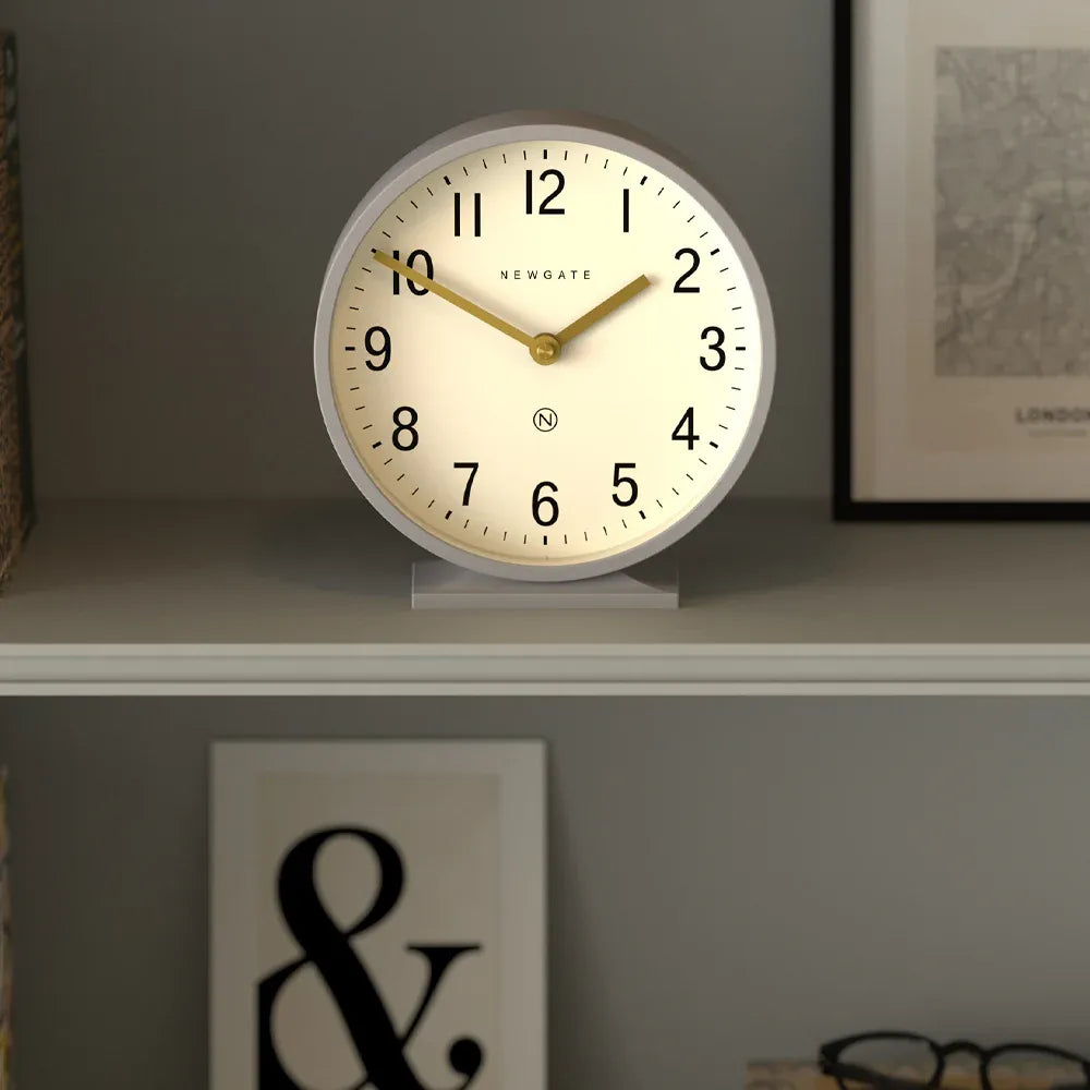 Newgate Q Mantel Clock-Clock Grey V398-NG-MANQ371CGY