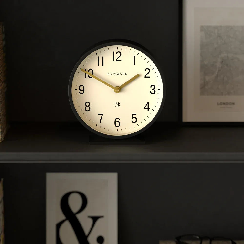 Newgate Q Mantel Clock-Black V398-NG-MANQ371K