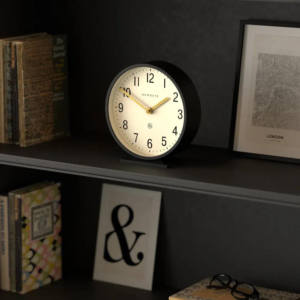 Newgate Q Mantel Clock-Black V398-NG-MANQ371K